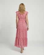 Damen Maxikleid Sommer Smokbund