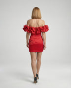 Damen Cocktailkleid schulterfrei elegant