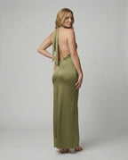 Damen Elegantes Abendkleid mit asymmetrischem Halterneck und figurformendem Schnitt R&B