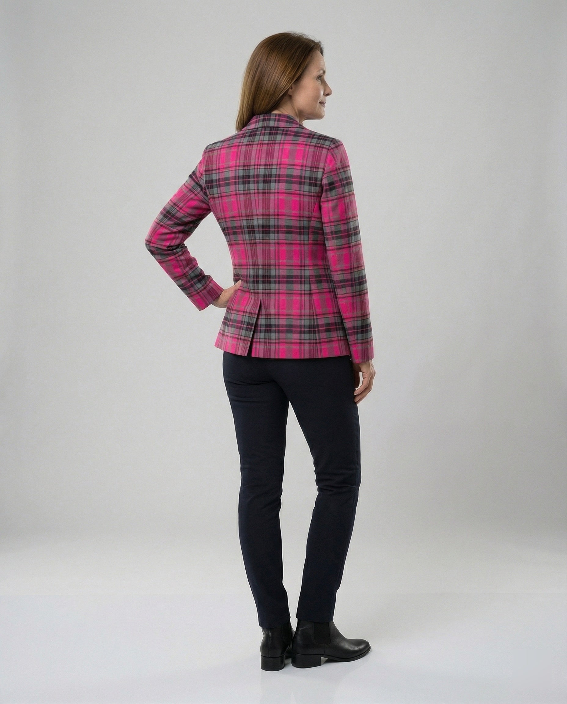 Damen Karierter Blazer mit modernem Schnitt