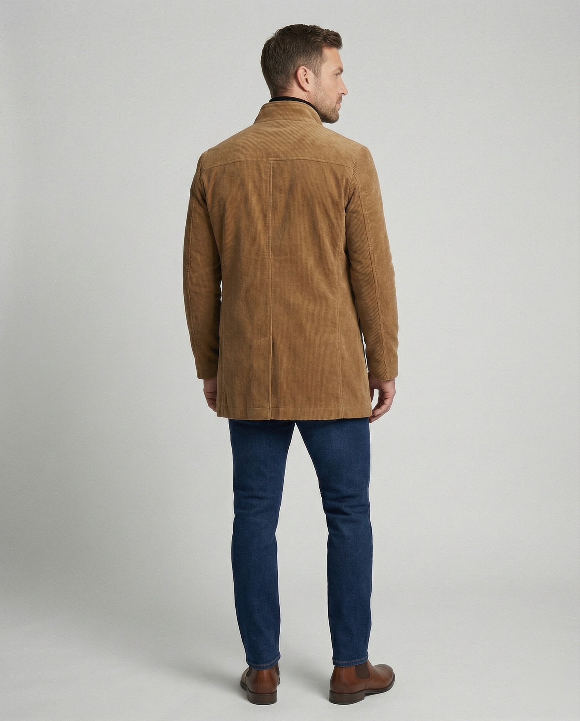 Herren Cordjacke mit hohem Kragen