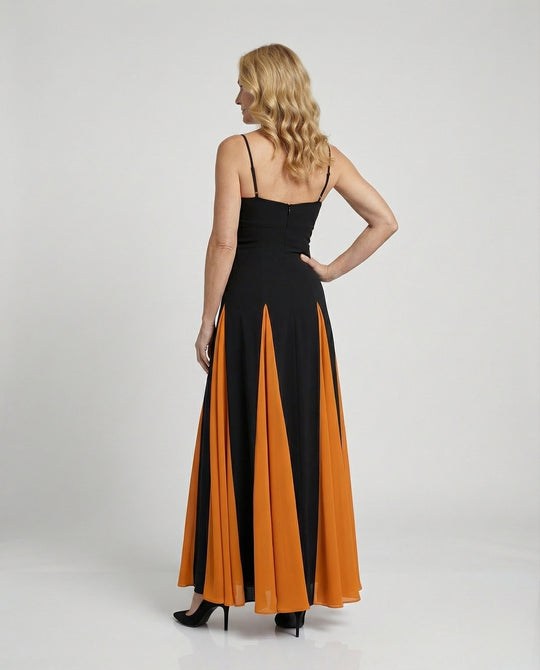 Damen Abendkleid lang mit hohem Schlitz