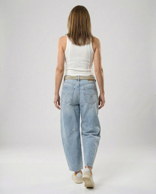 Damen Jeans weit Damen High Waist