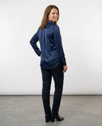 Bluse Damen Satin Seidig