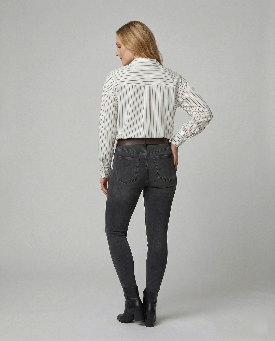 Damen Hemdbluse gestreift klassischer Schnitt