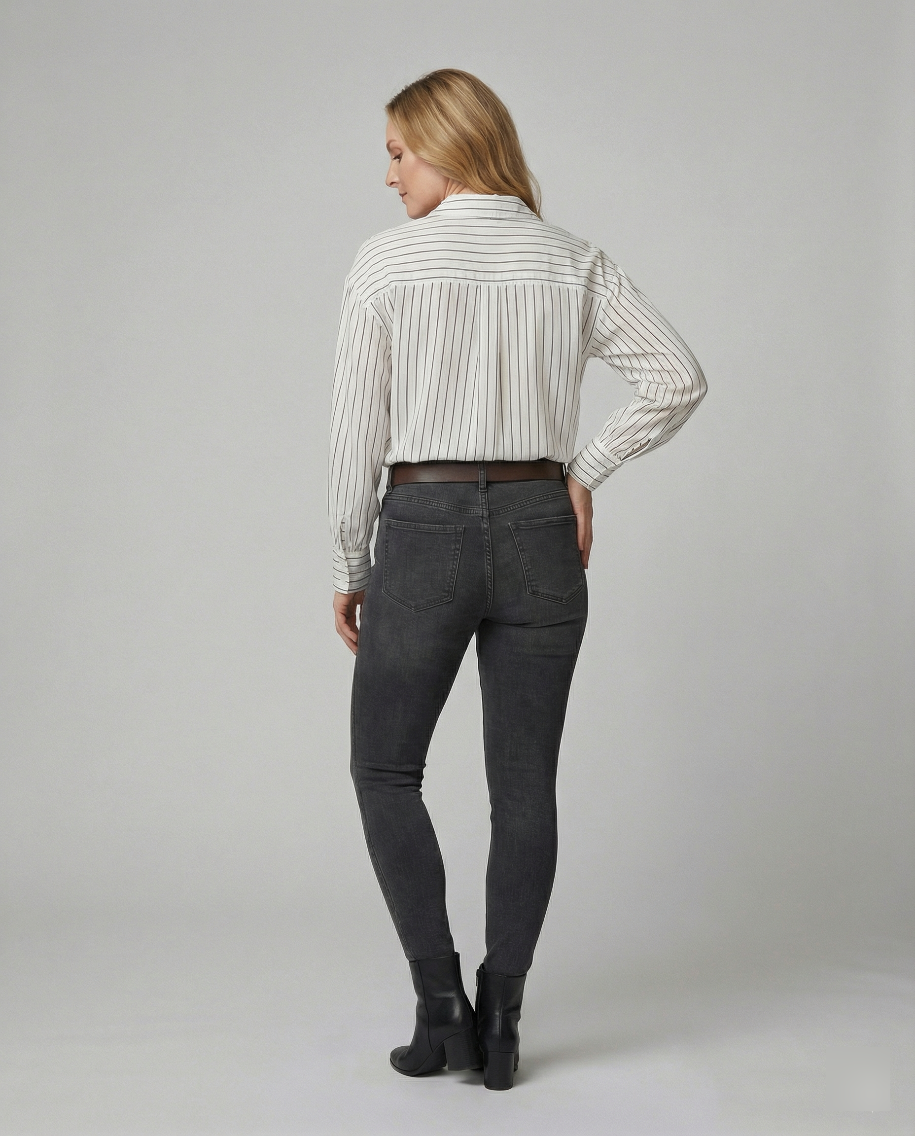 Damen Hemdbluse gestreift klassischer Schnitt