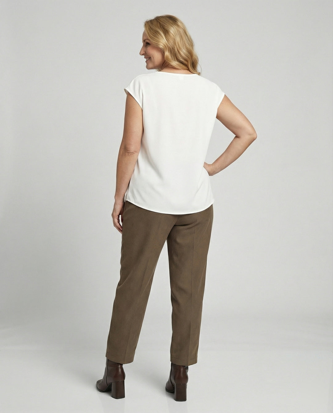 Damen Blusentop elegant Rundhals