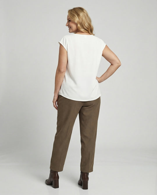 Damen Blusentop elegant Rundhals