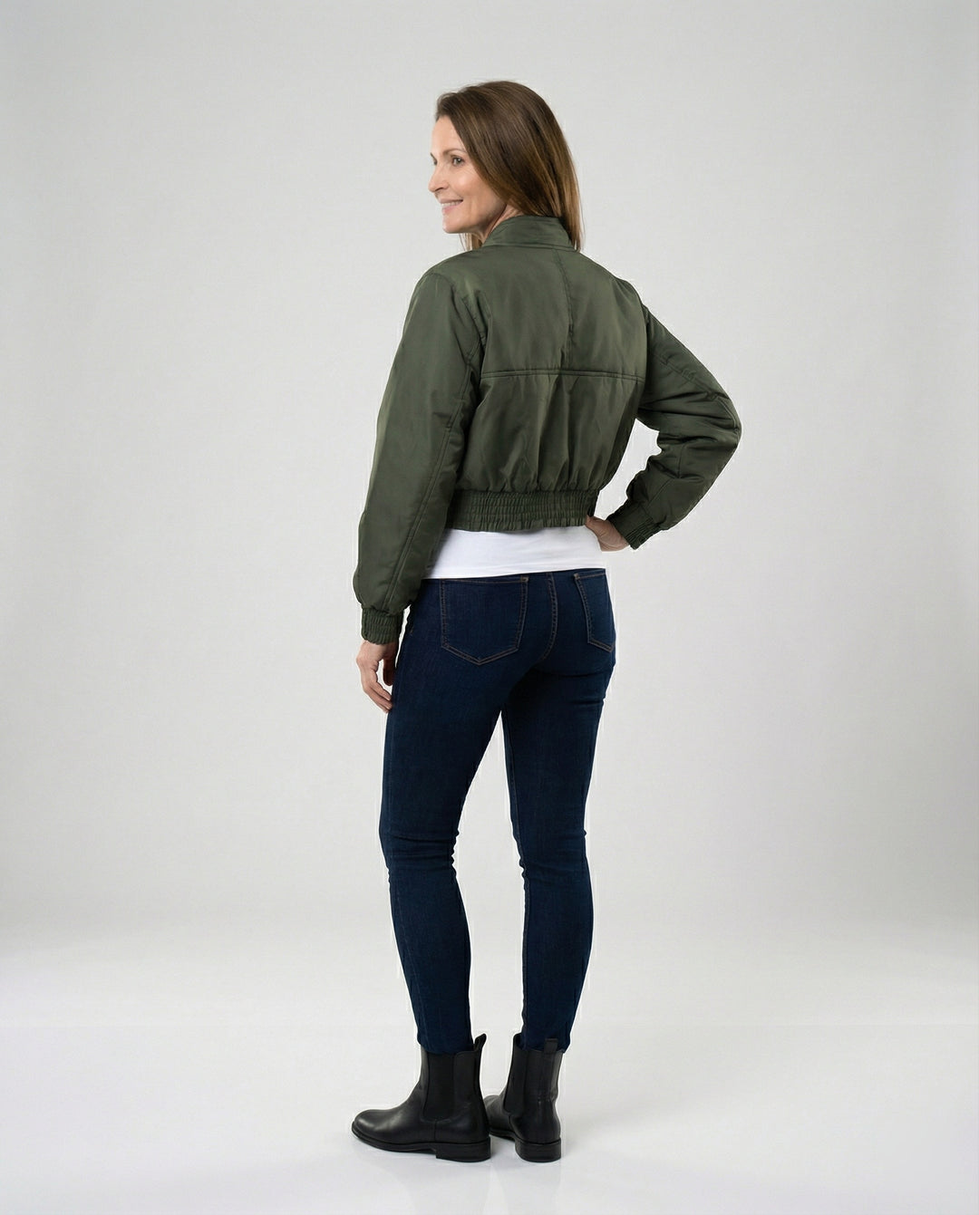 Damen Bomberjacke mit hohen Bündchen