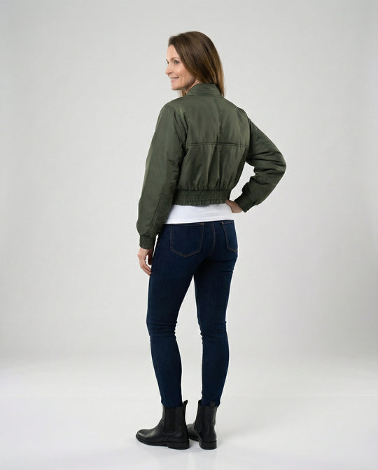 Damen Bomberjacke mit hohen Bündchen