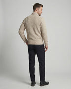 Herren Strickjacke mit hohem Kragen und elegantem Reißverschluss R&B