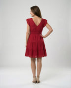 Damen Midikleid mit Smockbund