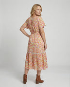 Damen Midi-Kleid mit floralem Design