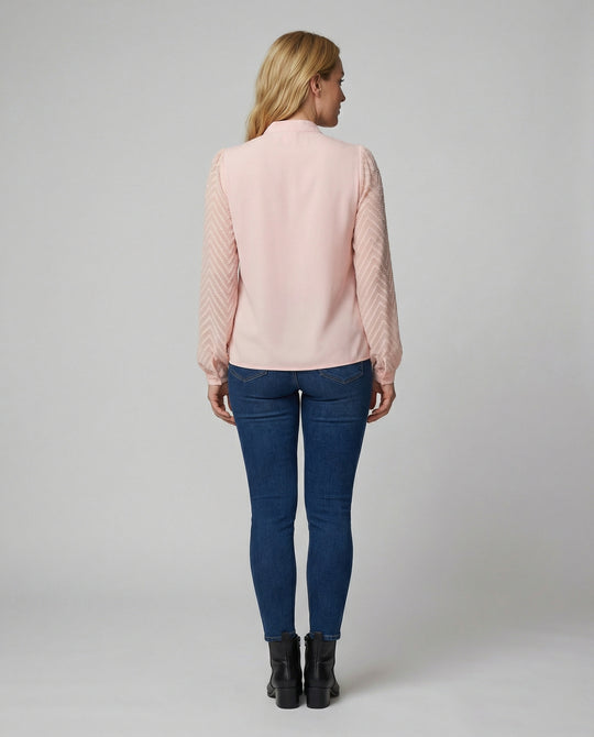 Elegante Chiffon-Bluse mit V-Ausschnitt