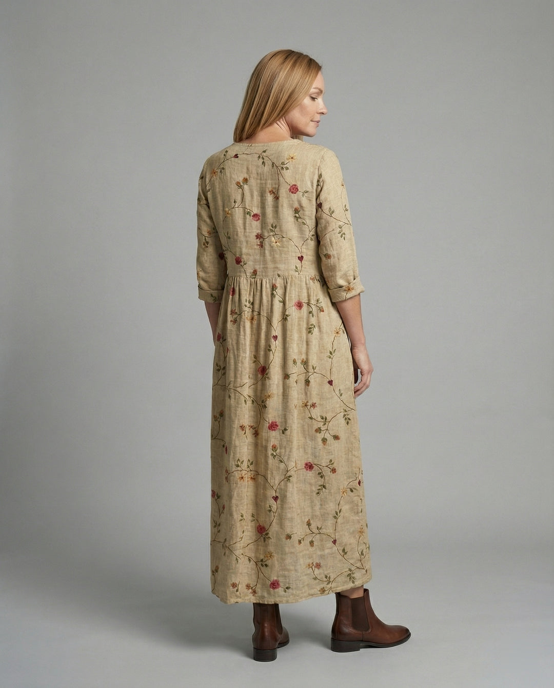 A-Linie Maxikleid Damen Mit Taschen
