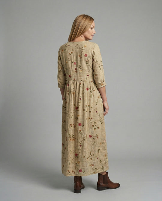 A-Linie Maxikleid Damen Mit Taschen