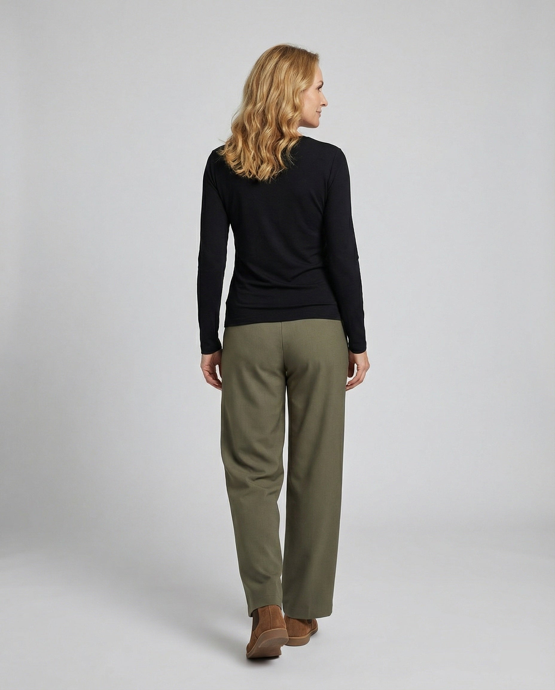 Freizeitkleidung Damen Stoffhose Weit