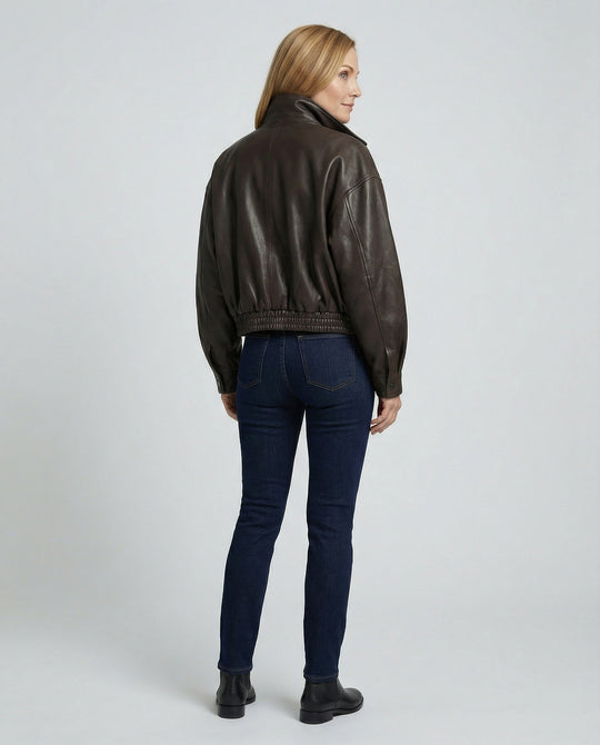 Damen Bikerjacke aus PU-Lederimitat