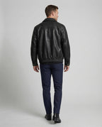 Herren Kunstleder Hemdjacke