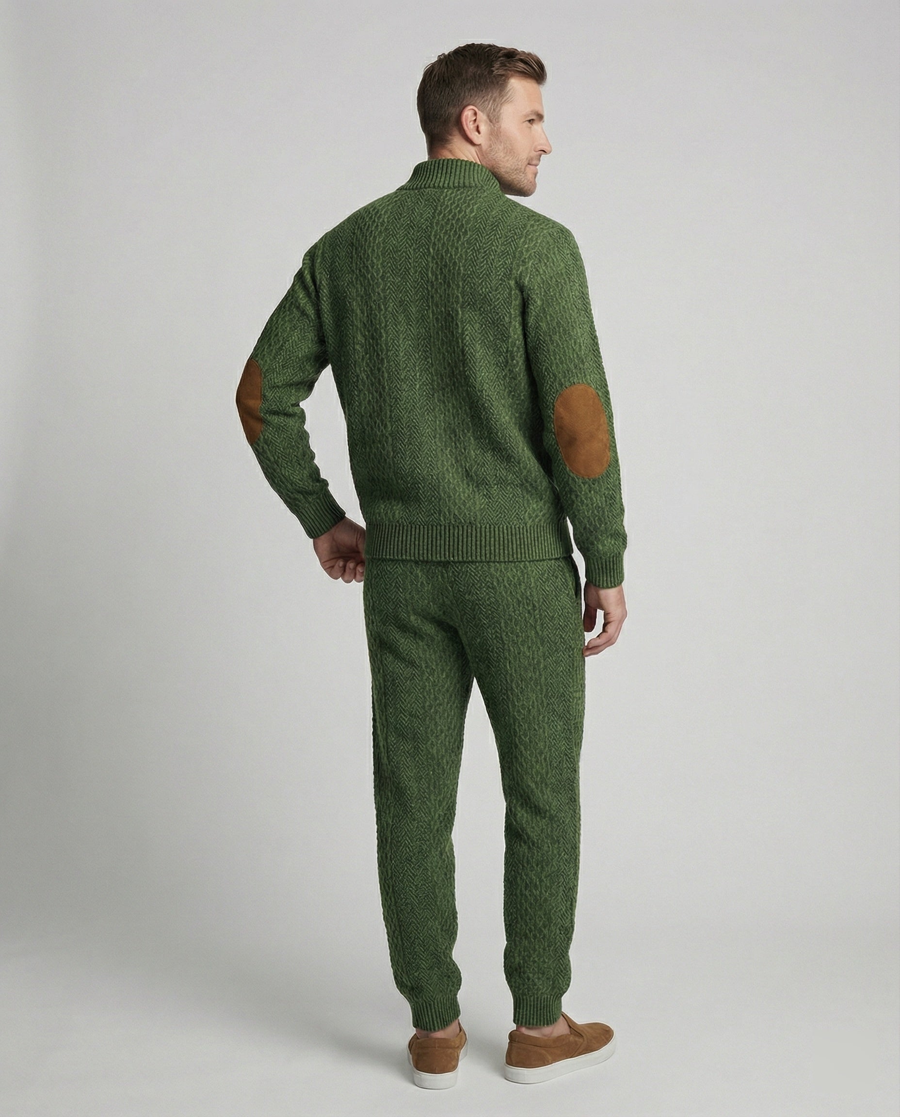 Herren Strickanzug mit Stehkragen