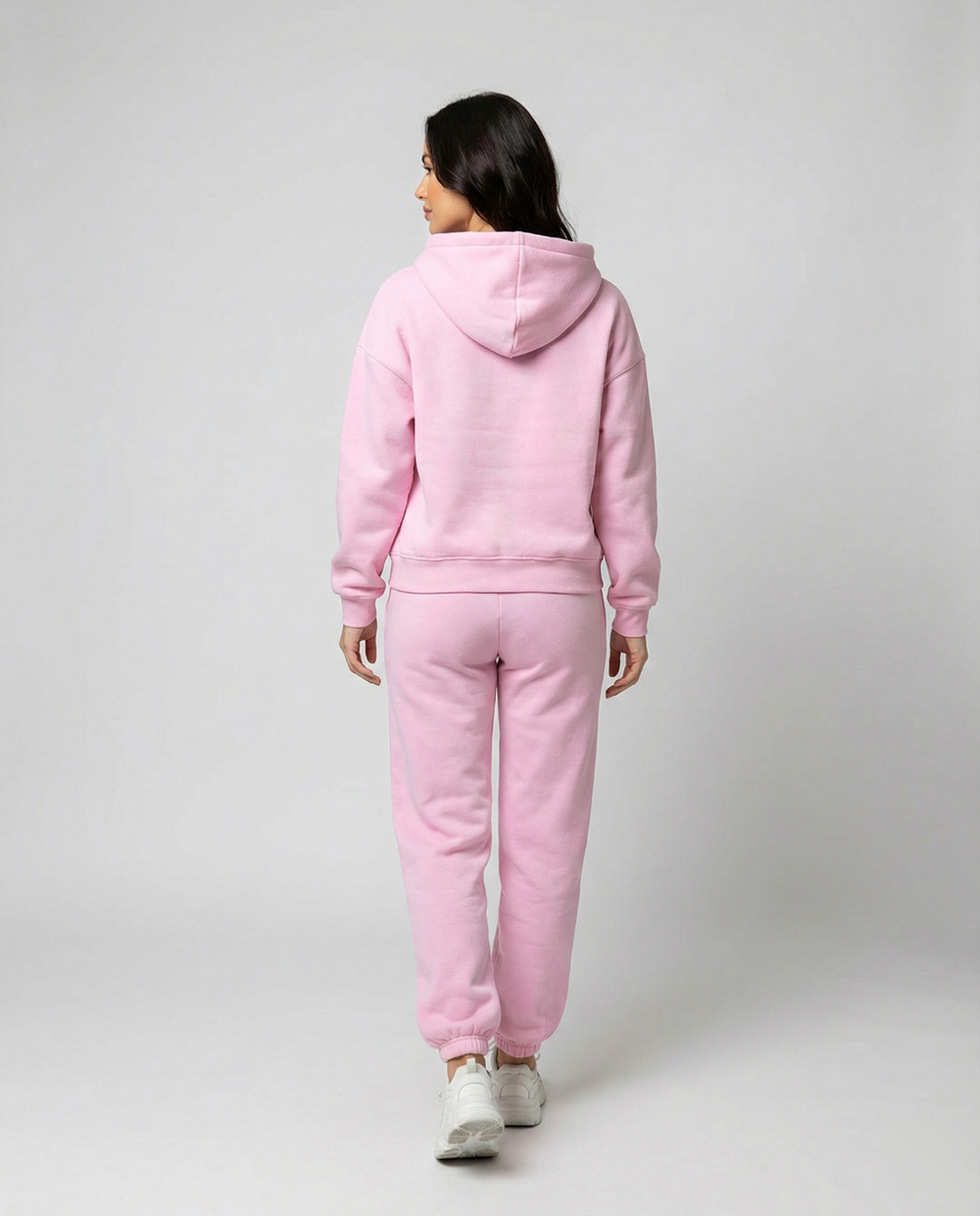 Damen sportlicher Freizeitsatz mit Kapuzenpullover und bequemen Jogginghosen R&B