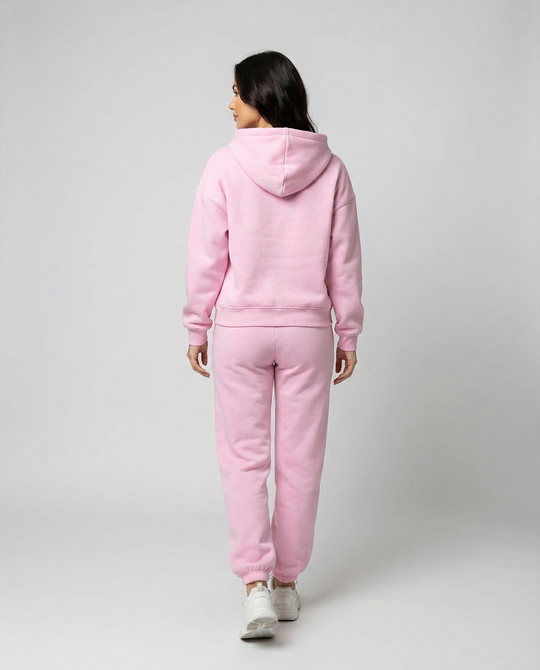 Damen sportlicher Freizeitsatz mit Kapuzenpullover und bequemen Jogginghosen R&B