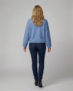 Damen Strickjacke kurz aus Baumwolle mit Knöpfen
