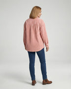 Damen Lässige Cordjacke mit Taschen