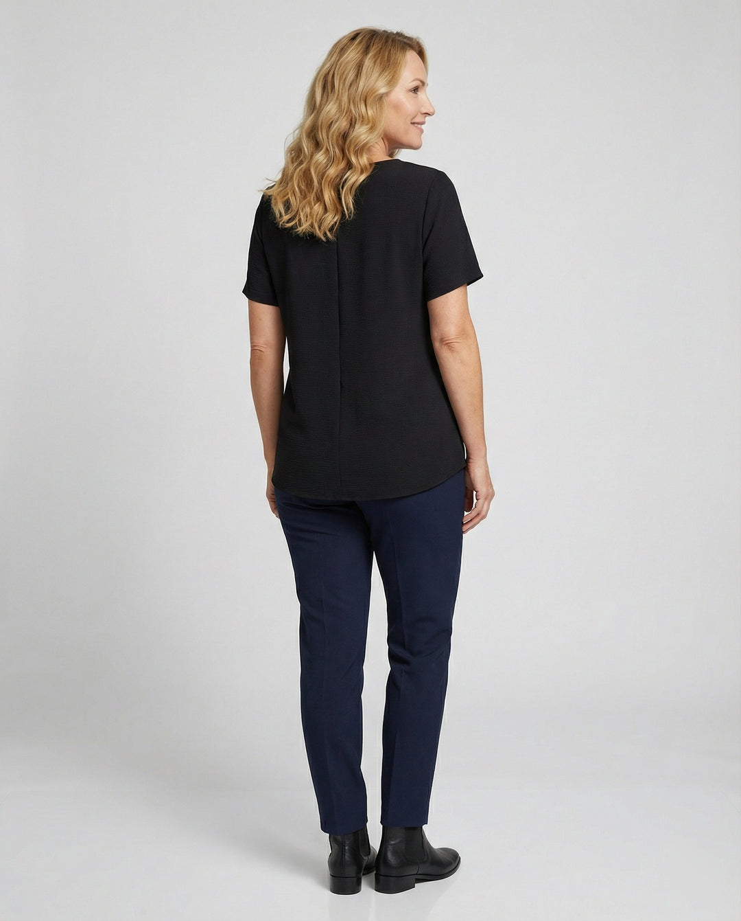 Tunika Bluse Damen mit V-Ausschnitt