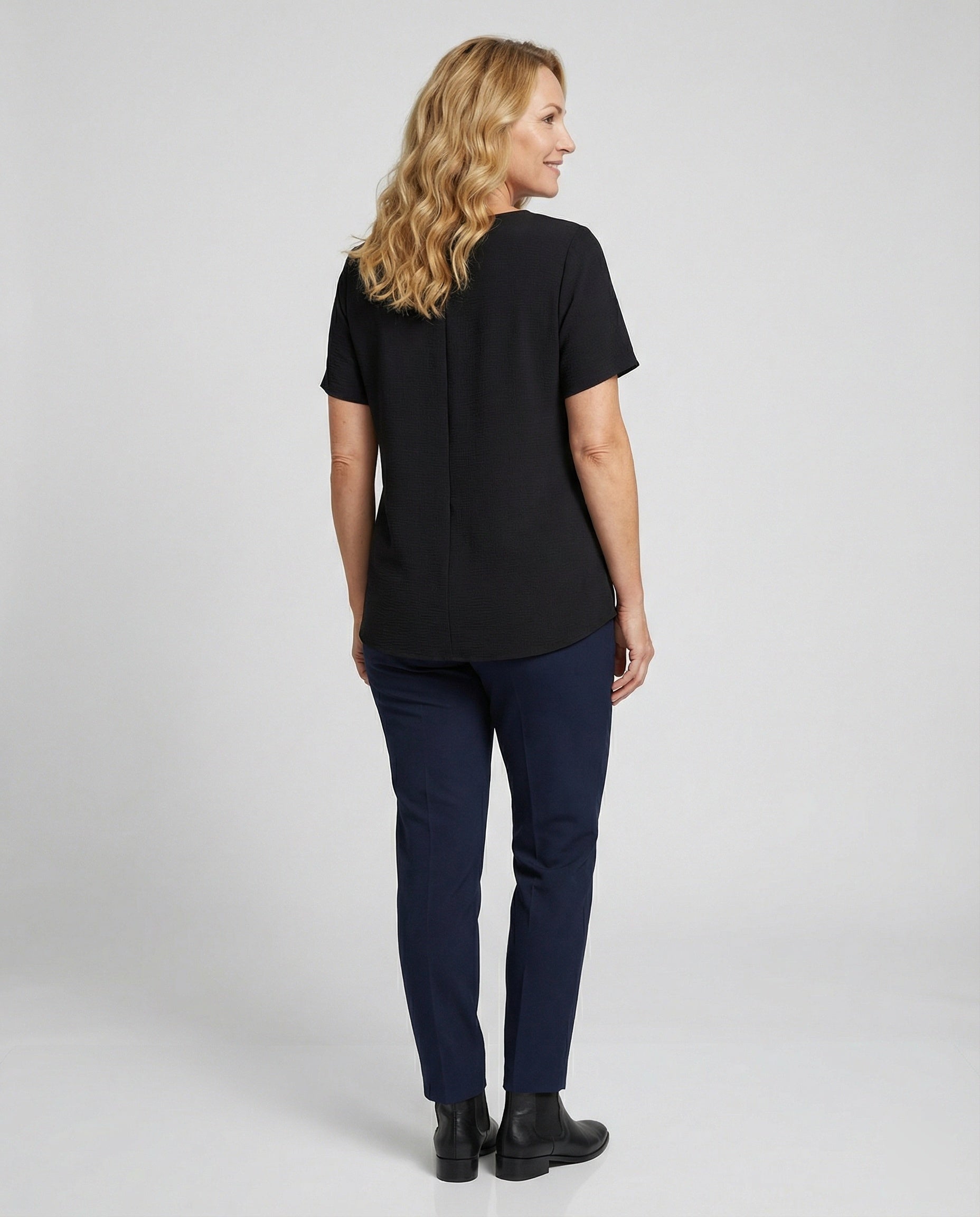 Tunika Bluse Damen mit V-Ausschnitt