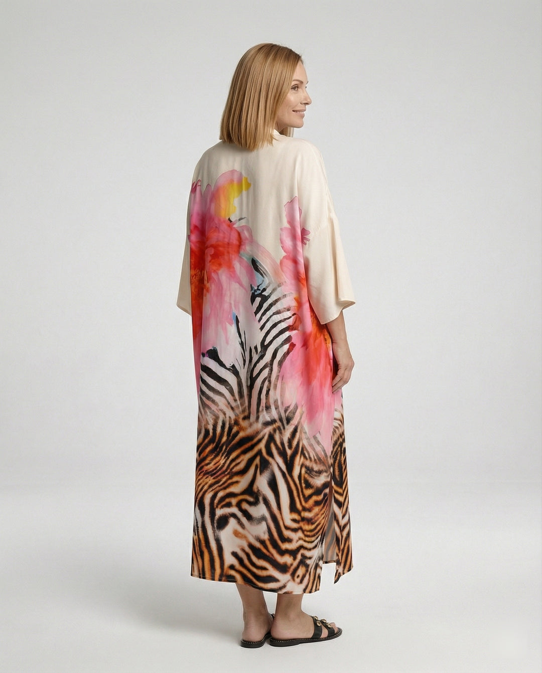 Damen Kaftan Maxikleid Print