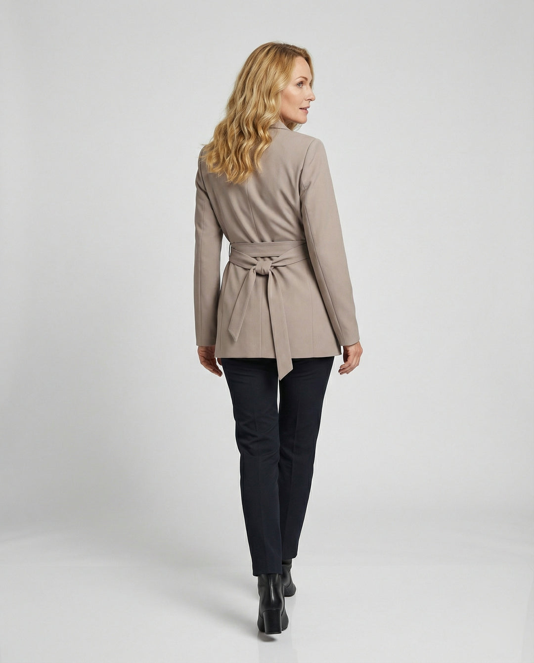 Blazer Minikleid Tailliert Mit Gürtel Damen