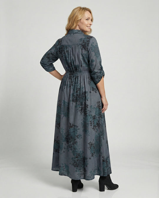 Freizeitkleid Damen Hemdblusenkleid A-Linie