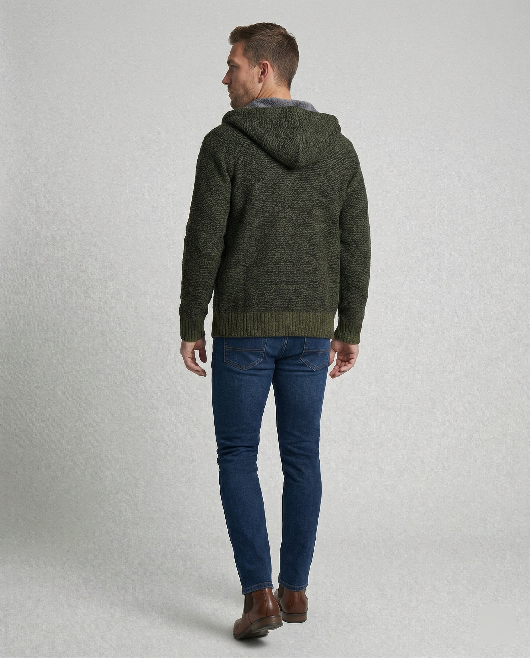 Lässige Herbst Strickjacke Kapuze