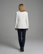 Damen elegante Blazerjacke mit asymmetrischem Schnitt