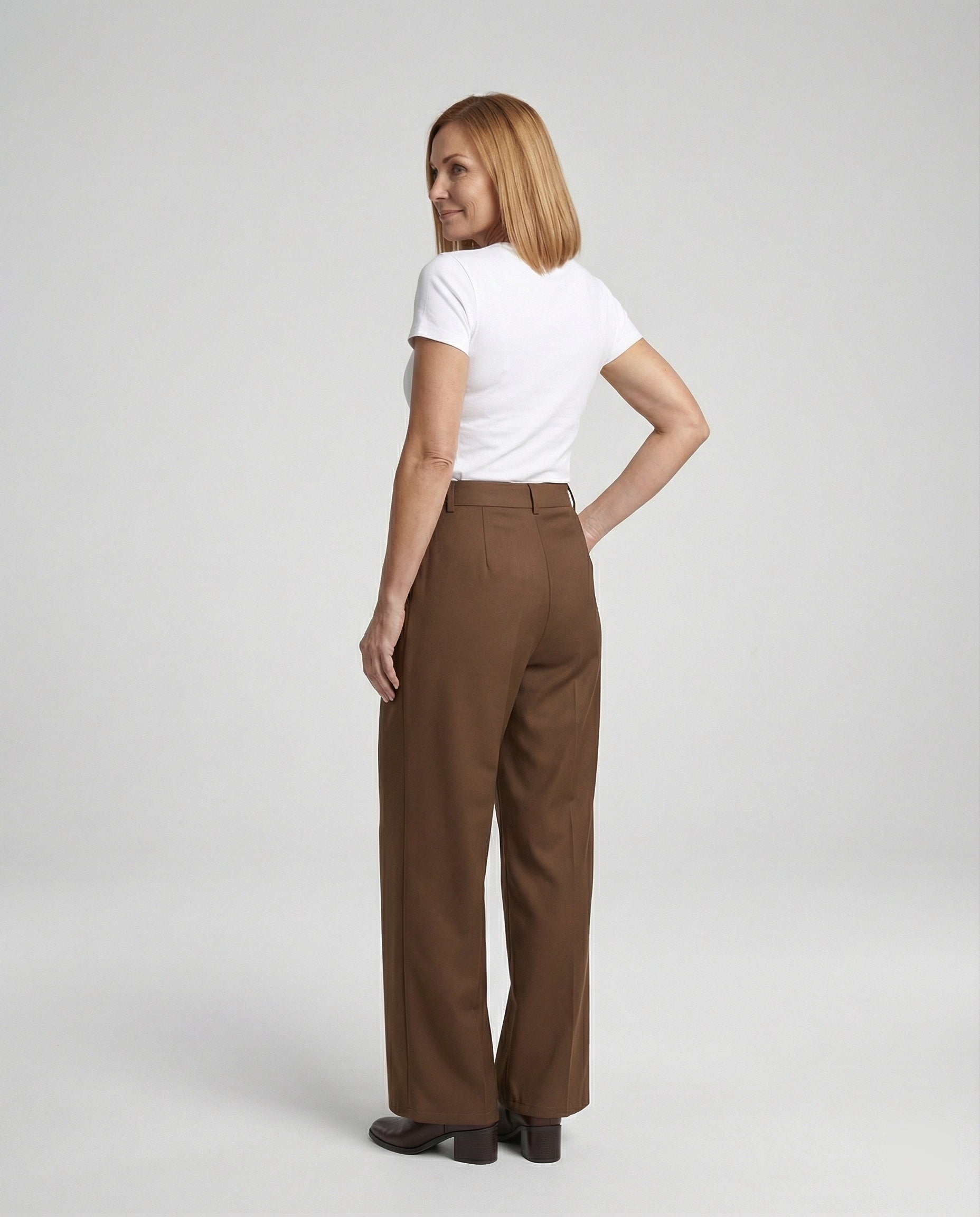 Freizeitkleidung Damen High Waist Stoffhose