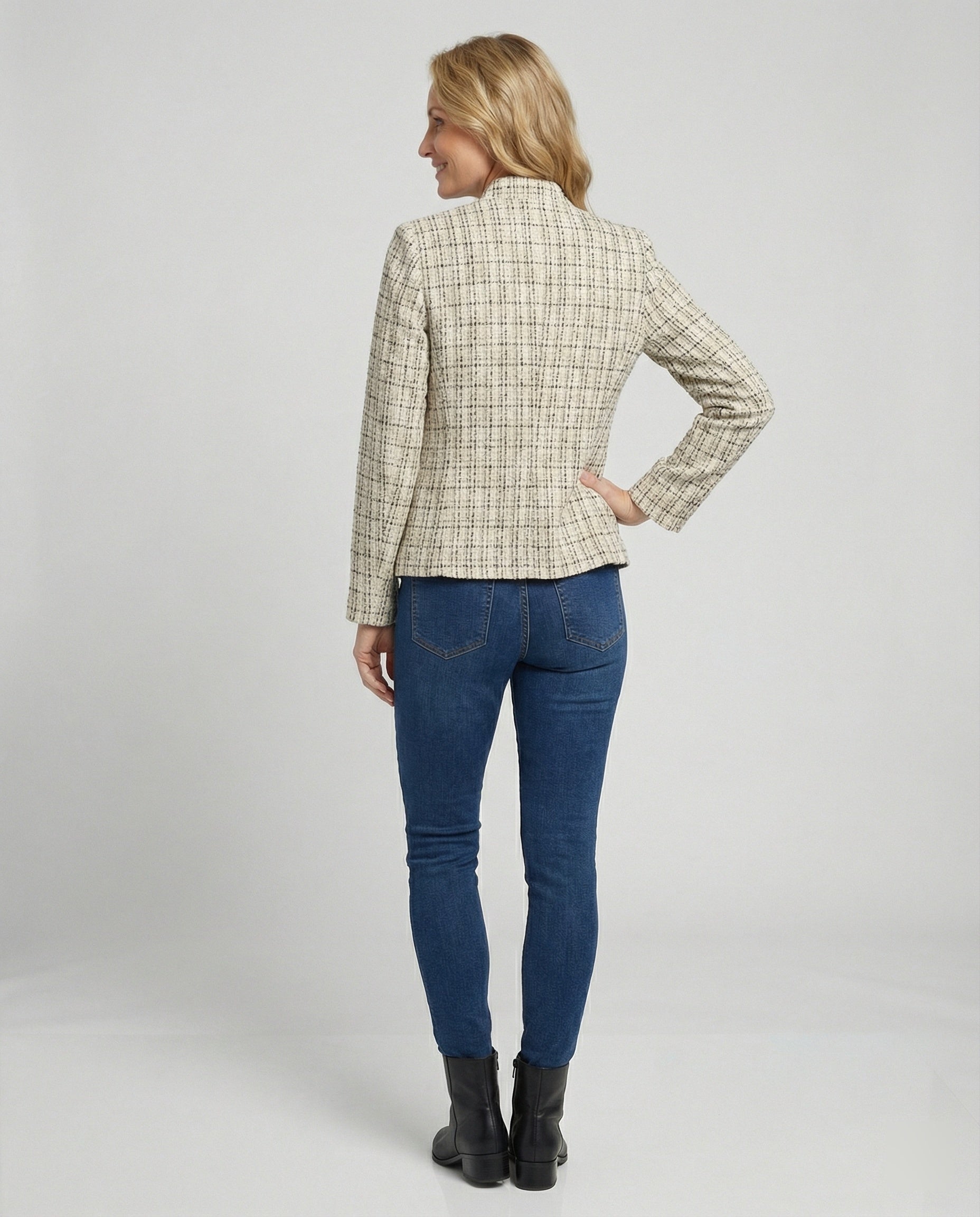Damen Blazer Bouclé tailliert