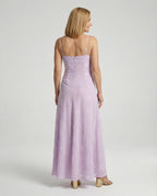 Damen Maxikleid Spitze Abendkleid lang