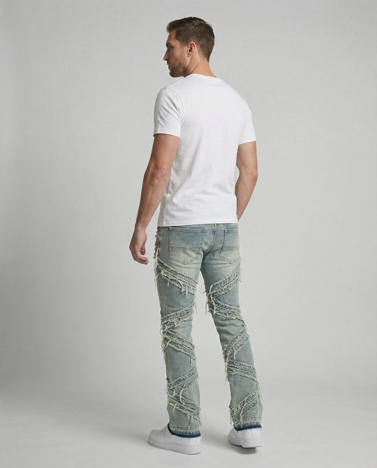 Herren Jeans Destroyed Look gerade