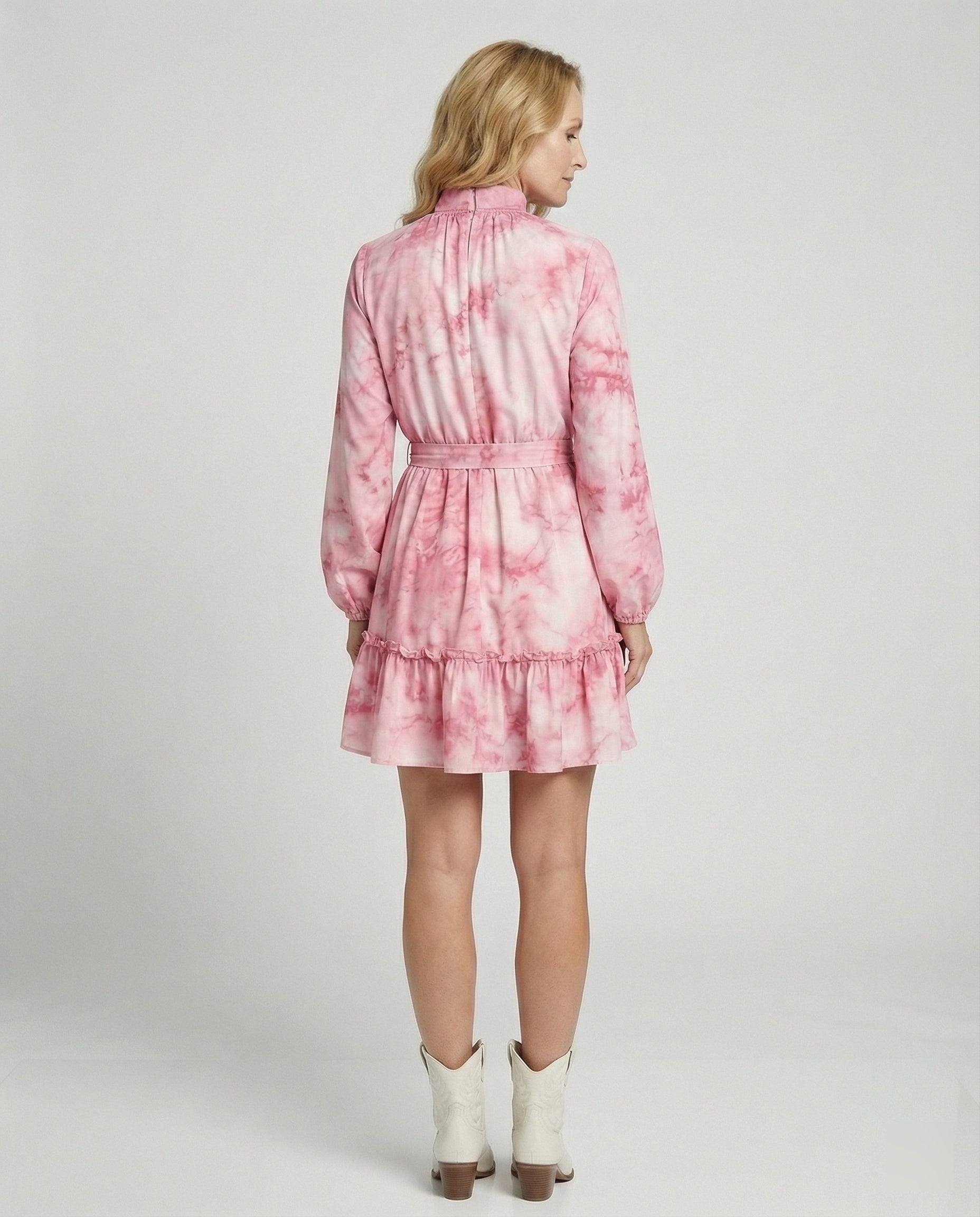 Damen Freizeitkleid Mini mit Volant
