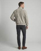 Herren Velours Kurzjacke Stehkragen