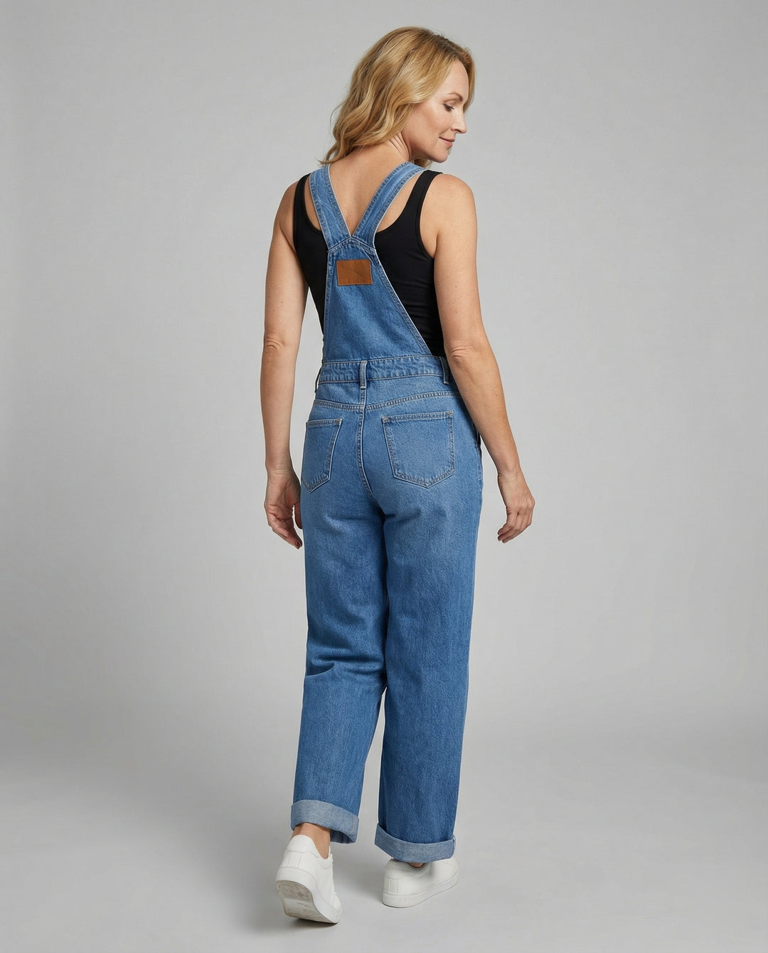 Damen Latzhose Jeans weit