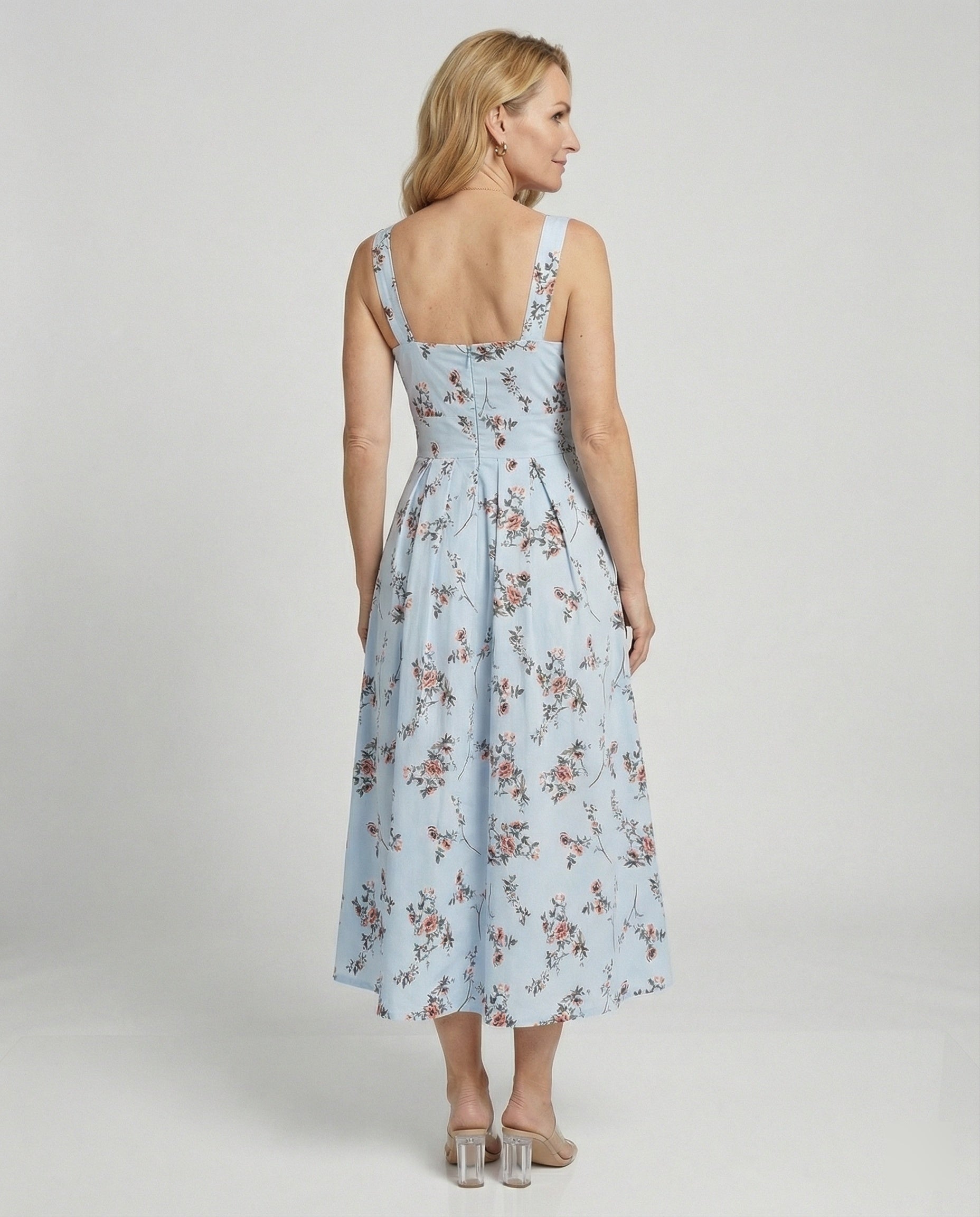 Damen Midikleid Korsett elegant