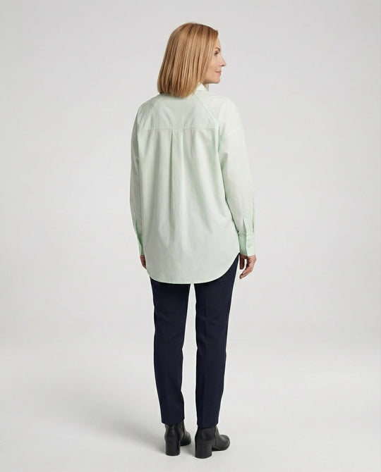 Damen Oversized Hemdbluse aus Baumwolle