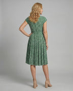 Damen Midi-Kleid mit Taillengürtel