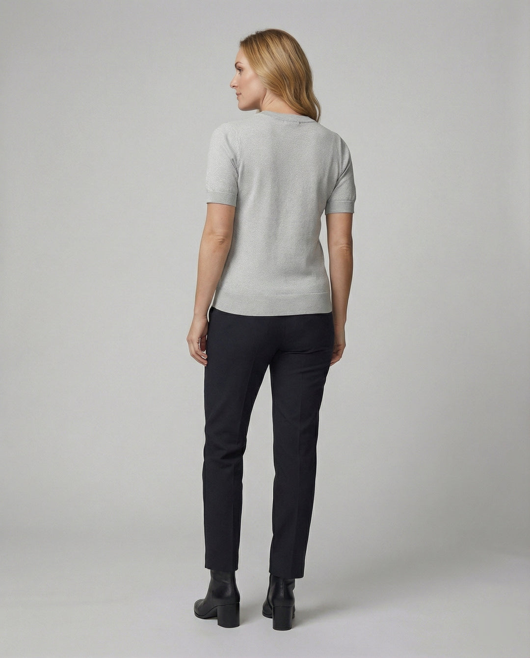 Damen Baumwollpullover mit kurzem Arm R&B