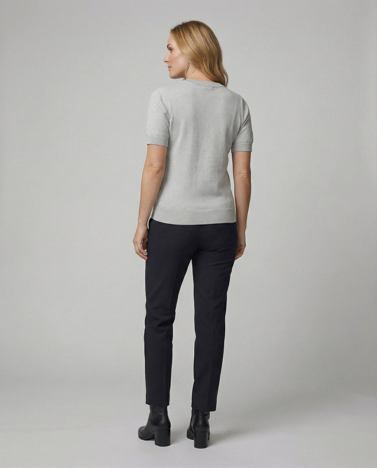 Damen Baumwollpullover mit kurzem Arm R&B