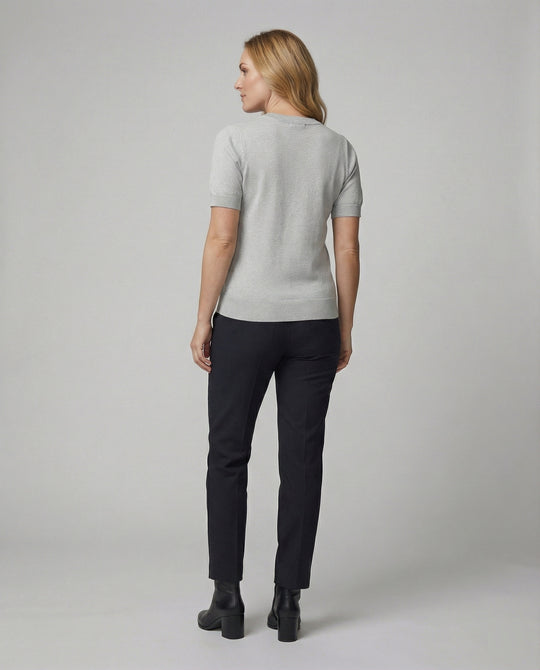 Damen Baumwollpullover mit kurzem Arm R&B