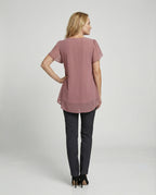 Tunika Bluse Damen mit Schmetterlingsärmeln