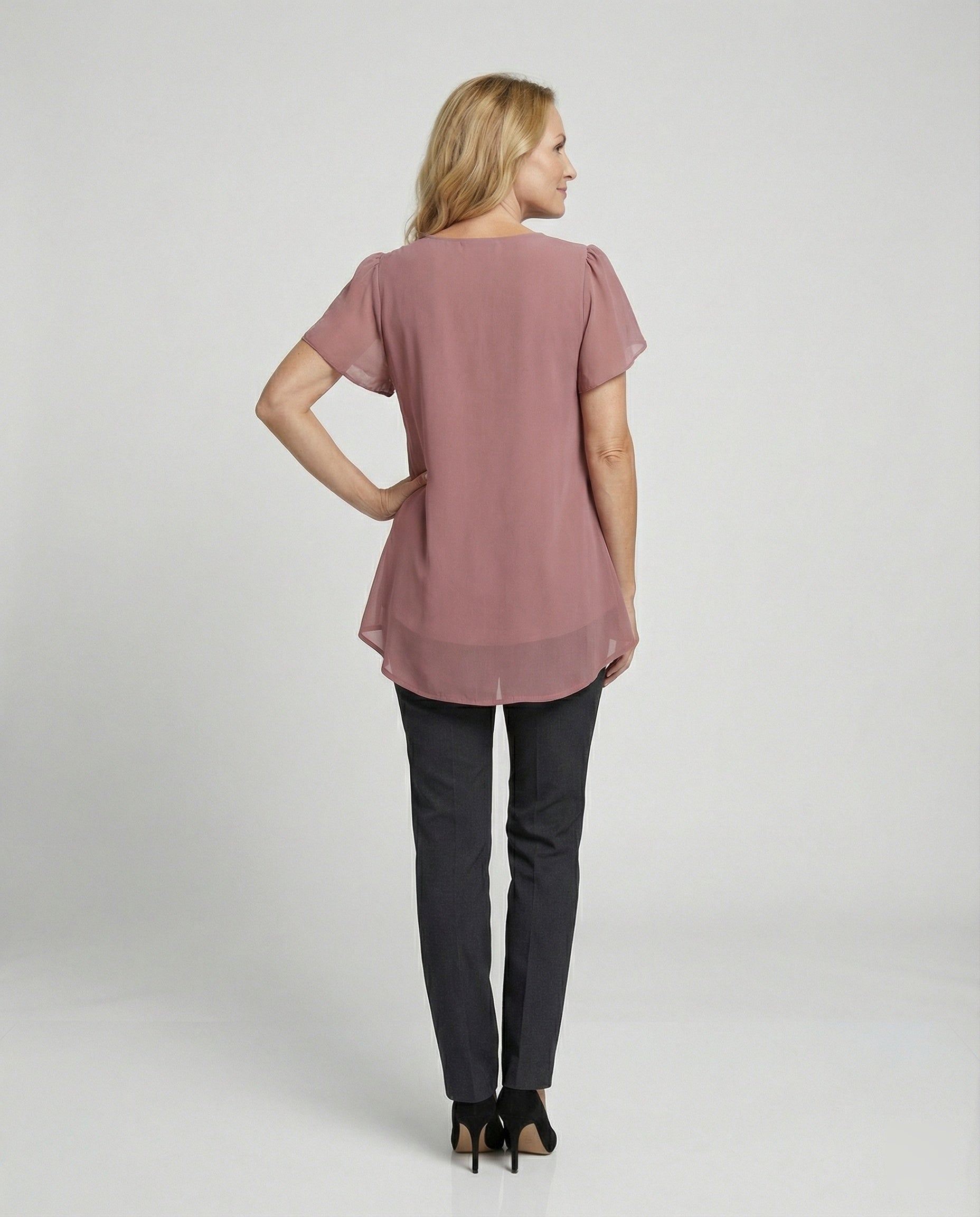 Tunika Bluse Damen mit Schmetterlingsärmeln